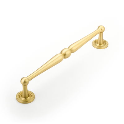 8" Center to Center Atherton Cabinet Pull in Satin Brass Finish