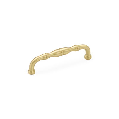 4" Center to Center Colonial Cabinet Pull in Satin Brass Finish