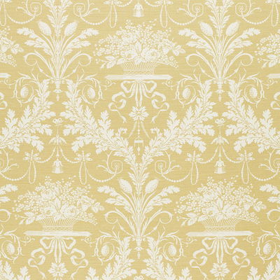 Yellow Clairemont Damask Fabric