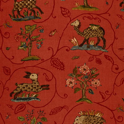 Flame Red La Menagerie Fabric