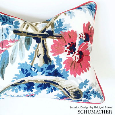 Bleu & Rouge Plaisirs De La Chine Fabric