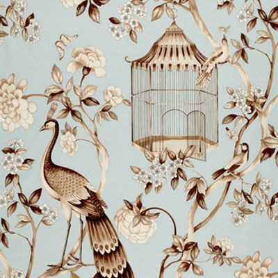Mineral Oiseaux Et Fleurs Fabric