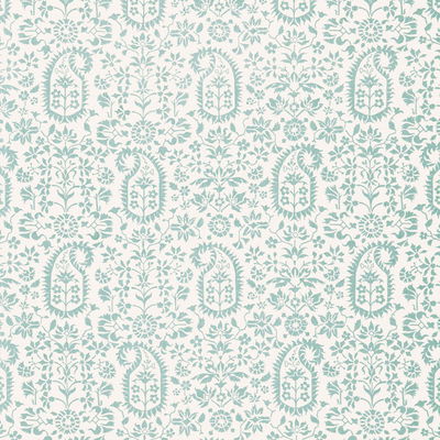 Aquamarine Kalika Paisley Print Fabric