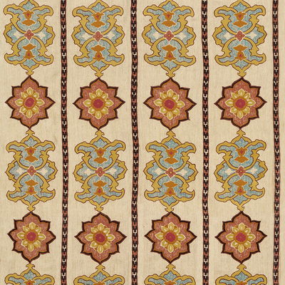 Spice Temara Hand Embroidered Print Fabric