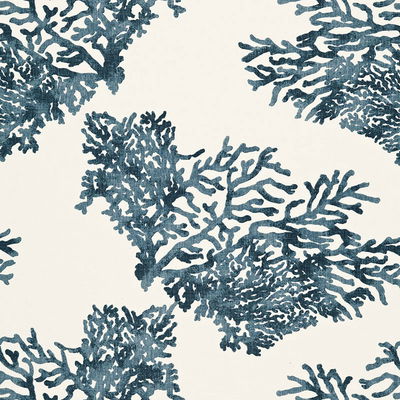 Indigo Great Barrier Reef Fabric