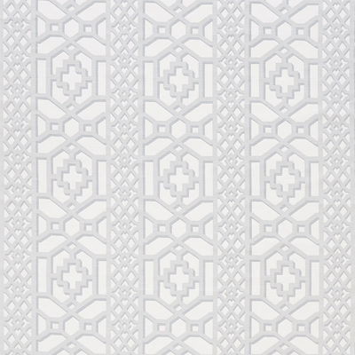 Cloud Zanzibar Trellis Matte Fabric