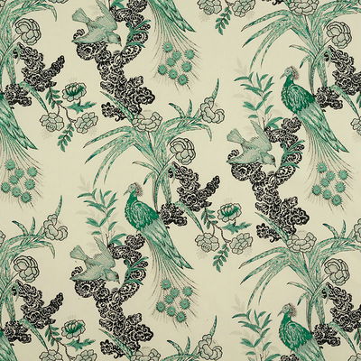Emerald Peacock Fabric