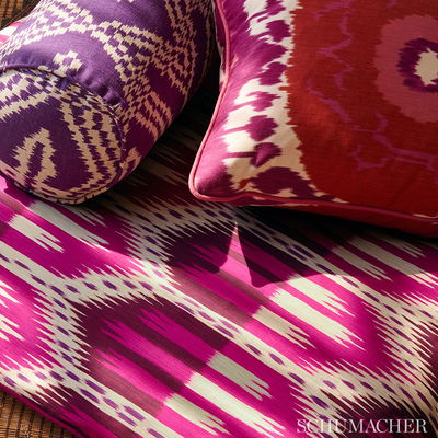 Ruby Samarkand Ikat Ii Fabric