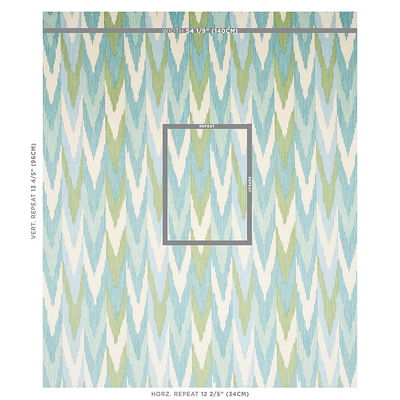 Mineral & Leaf Kashgar Velvet Ikat Fabric