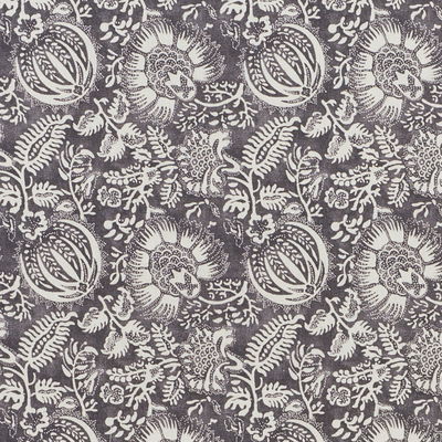 Charcoal Pomegranate Print Fabric