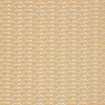 Sand Leaping Leopards Fabric