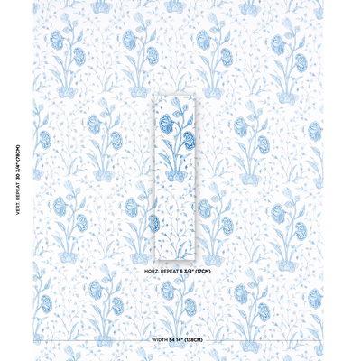Porcelain Khilana Floral Fabric