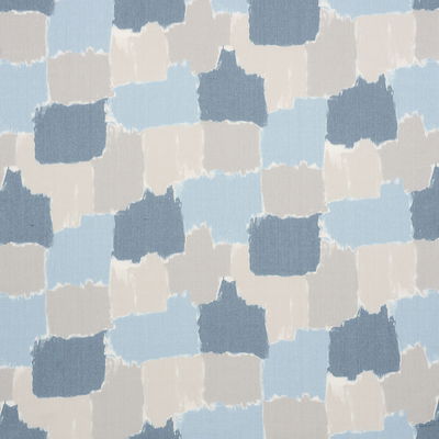 Denim Colorblock Ikat Fabric