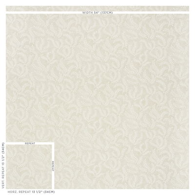 Natural Etched Fern Fabric