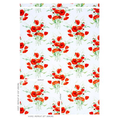 Red Joni Chintz Fabric