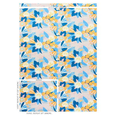 Lilac & Orange Anita Fabric