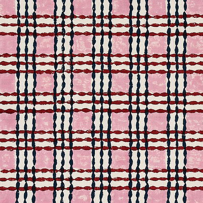 Rose & Midnight Trellis Hand Block Print Fabric