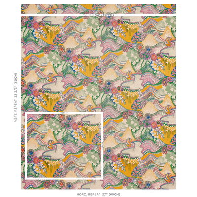 Light Multi Daisy Chain Fabric