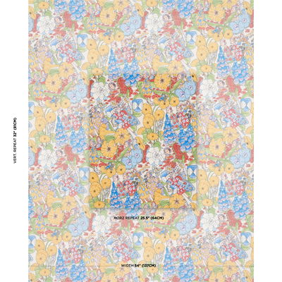 Yellow And Ivory Fairie Garden Fabric