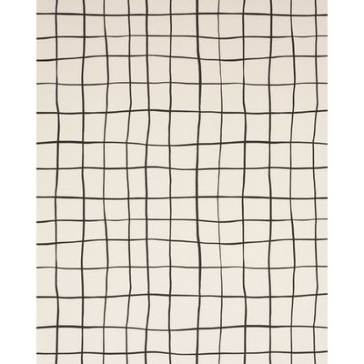 Black Painterly Windowpane Fabric