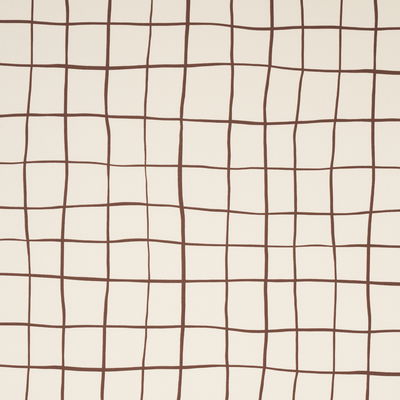 Brown Painterly Windowpane Fabric