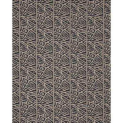 Black Jagged Maze Fabric