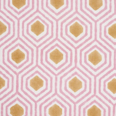 Pink & Gold Otis Hand Print Fabric