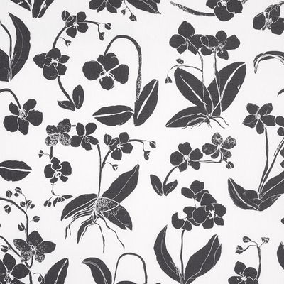 Soft Black Orchids Have Dreams Fabric
