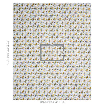 Yellow & Blue Basile Trellis Fabric