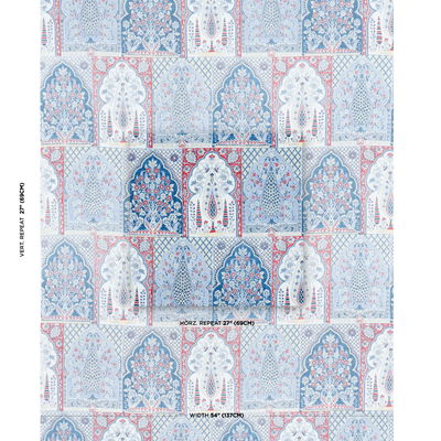 Indigo & Crimson  Barra Palace Fabric