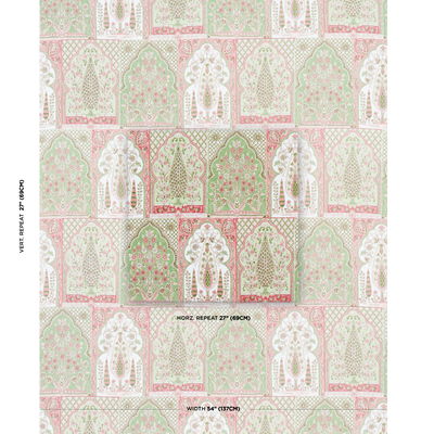 Pink & Green  Barra Palace Fabric