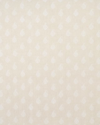 White On Neutral Kerala Paisley Fabric