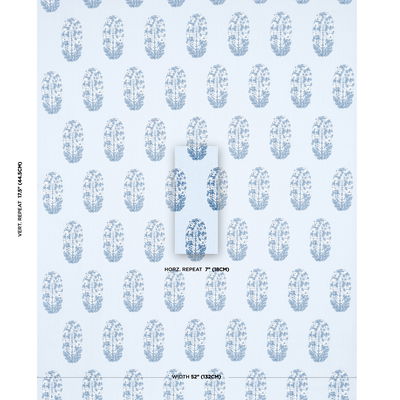 Chambray Askandra Flower Fabric