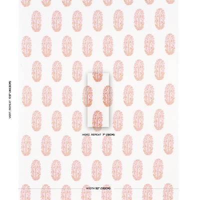 Tangerine Askandra Flower Fabric