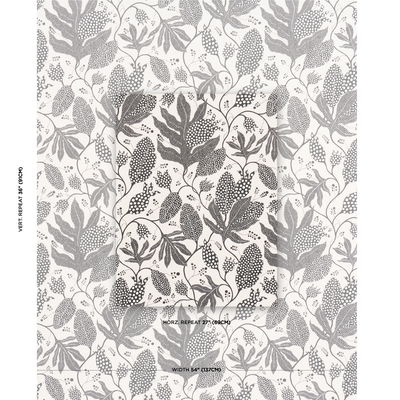 Black & Cream Polka Dot Jungle Fabric