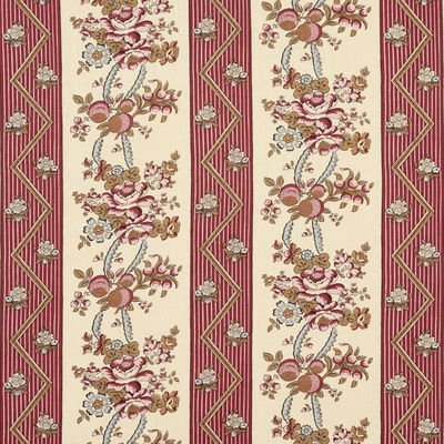 Rouge Sylvain Floral Stripe Fabric