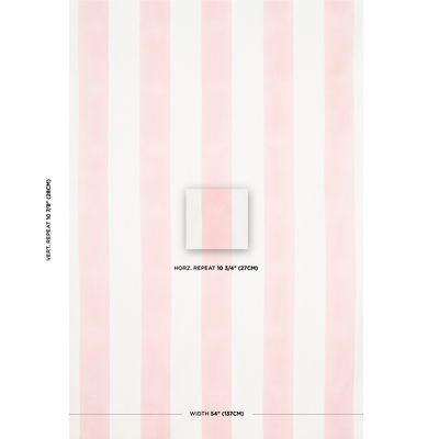 Pink Wide Hand Block Stripe Fabric