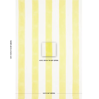 Yellow Wide Hand Block Stripe Fabric
