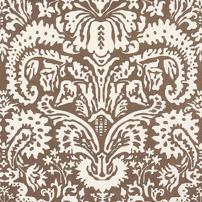 Brown Suffolk Damask Fabric