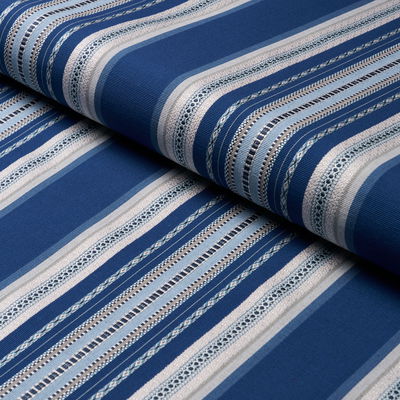 Blue Wellington Stripe Fabric