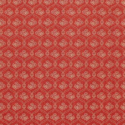 Coral Ashley Lattice Fabric