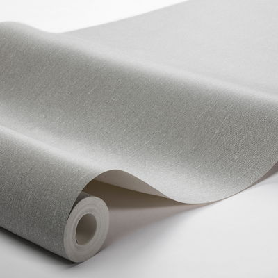Ash Grey Linen Wallpaper