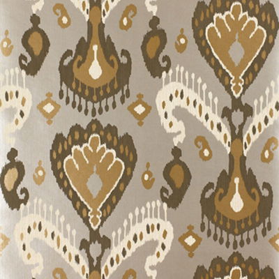 Silver Tashkent Ikat Wallpaper