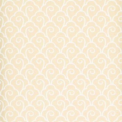 Cream Scallop Filigree Wallpaper