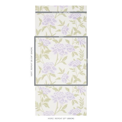 Lavendar Whitney Floral Wallpaper