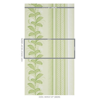Green Hydrangea Drape Wallpaper