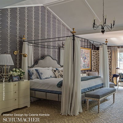Shadow Acanthus Stripe Sisal Wallpaper