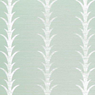 Seaglass & Chalk Acanthus Stripe Sisal Wallpaper