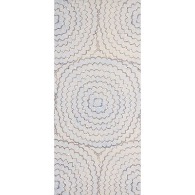 Two Blues Feather Bloom Sisal Wallpaper