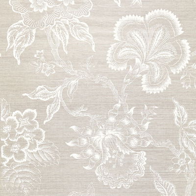 Fog & Chalk Hothouse Flowers Sisal Wallpaper